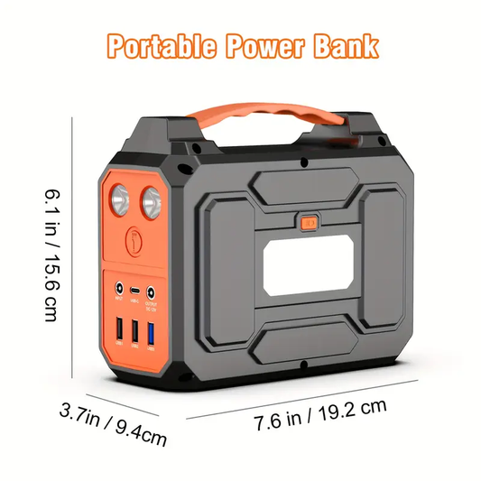 146Wh 100W Portable Power Station Solar Generator with/without 40W Solar Panel, High Capacity 39600mAh Battery Set, 2 AC Output 110V, DC USB-C Interface